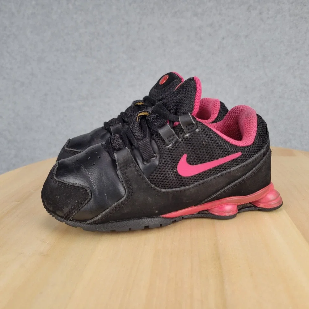 Nike Shox Deliver Kids Size 8C Black Pink 848119-060 Running Shoes